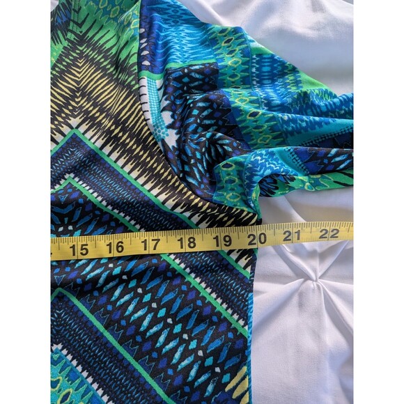 Fashque Studio Top Women's L Blouse Stretch Pullover Abstract Multi Asymmetrical - Picture 10 of 11